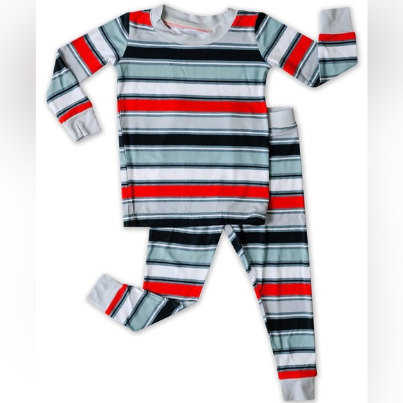 NIP LS Winter Stripes 2pc Set - Picture 1 of 3